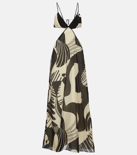 Realisme cutout printed silk maxi dress - SIR - Modalova