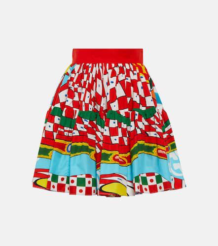 Printed cotton poplin miniskirt - Dolce&Gabbana - Modalova