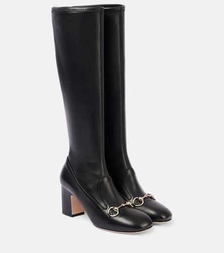 Horsebit leather knee-high boots - Gucci - Modalova