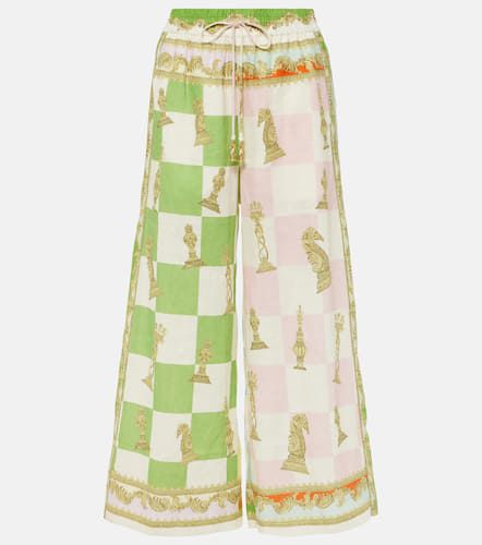 Alémais Pantaloni culottes in lino a quadri - Alemais - Modalova