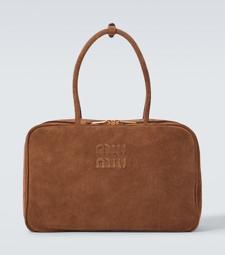 Miu Miu Borsa in suede con logo - Miu Miu - Modalova