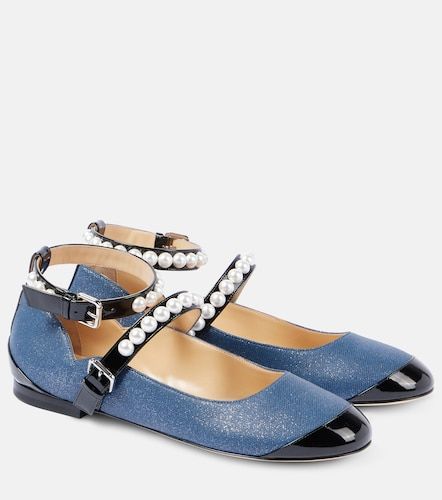 Bailarinas Mary Jane de denim adornadas - Mach & Mach - Modalova