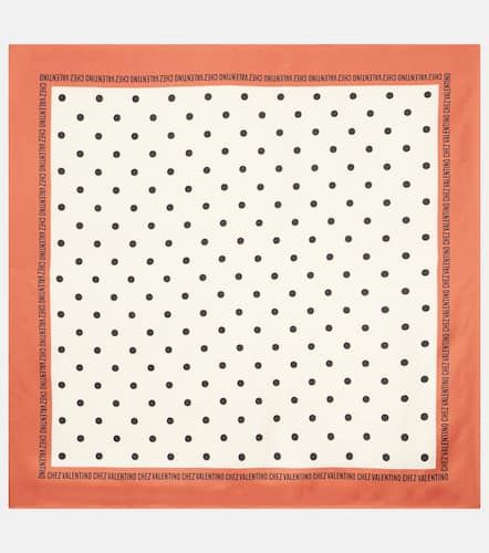 Polka-dot silk twill scarf - Valentino - Modalova