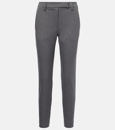 Cotton-blend slim pants - Brunello Cucinelli - Modalova