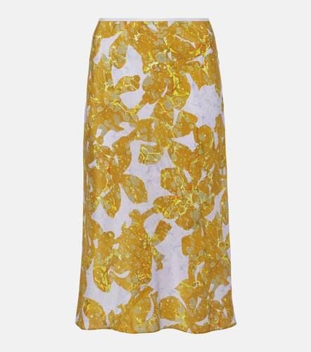 Printed silk midi skirt - Dries Van Noten - Modalova