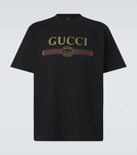 Jersey de algodón y seda con logo - Gucci - Modalova
