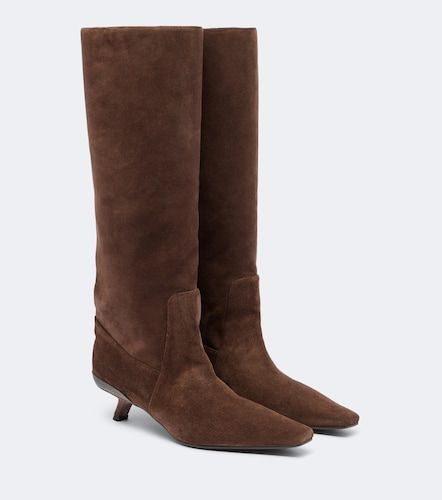 Monili suede knee-high boots - Brunello Cucinelli - Modalova