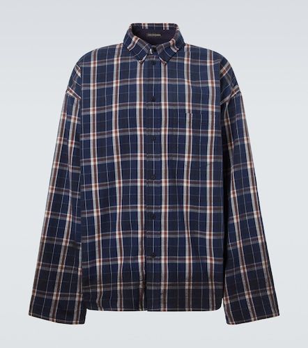 Camicia reversibile in flanella e pile - Balenciaga - Modalova
