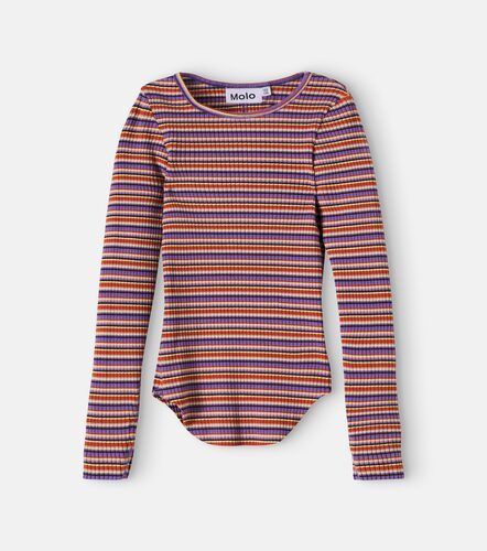 Camiseta acanalada Rochelle en mezcla de algodón a rayas - Molo - Modalova