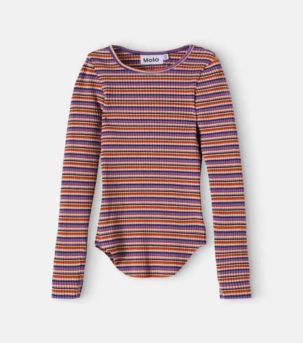 Camiseta acanalada Rochelle en mezcla de algodón a rayas - Molo - Modalova