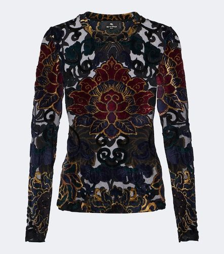 Etro Devore floral sheer top - Etro - Modalova