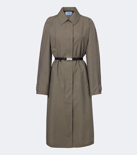Prada Checked technical trench coat - Prada - Modalova