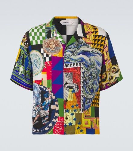 Camisa Medusa de sarga de seda - Versace - Modalova
