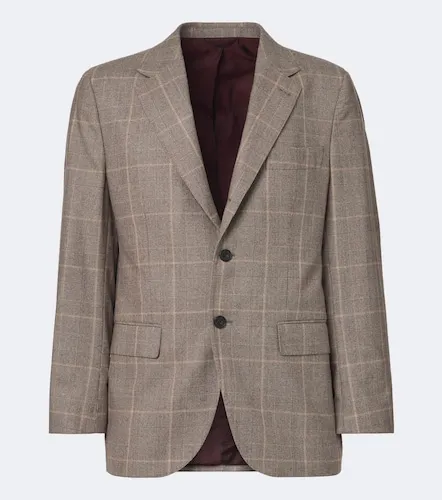 Blazer de lana virgen a cuadros - Rubinacci - Modalova