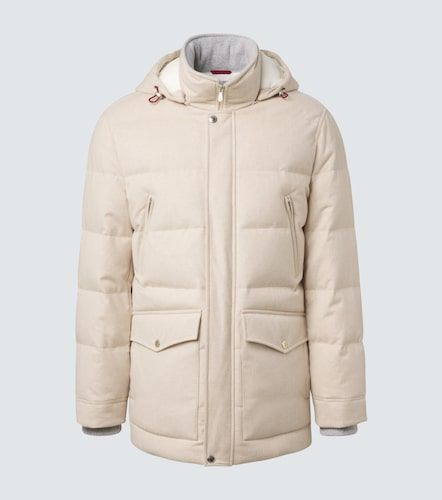 Wool flannel down parka - Brunello Cucinelli - Modalova
