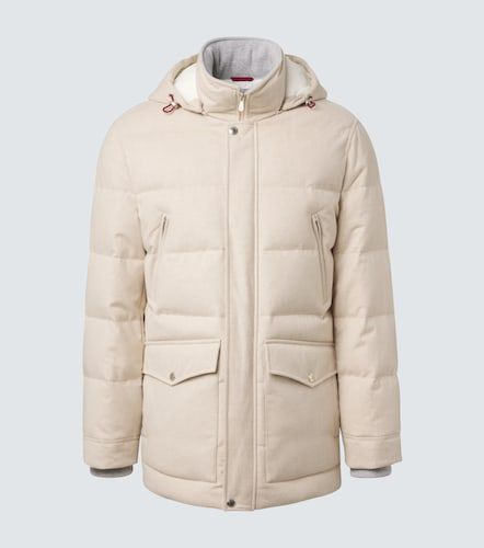Wool flannel down parka - Brunello Cucinelli - Modalova