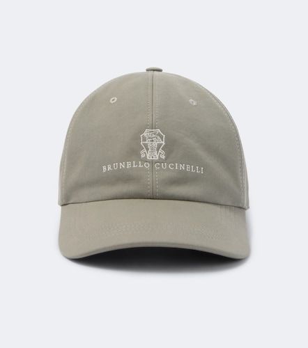 Cappello da baseball in cotone con logo - Brunello Cucinelli - Modalova