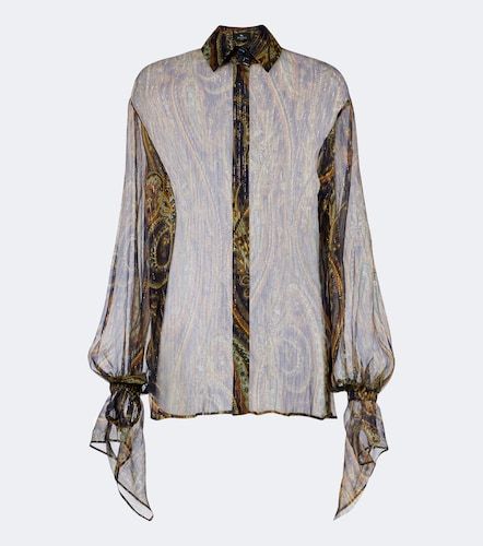 Paisley silk-blend chiffon shirt - Etro - Modalova