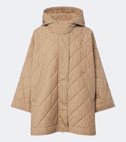 Hooded quilted cotton-blend cape - Moncler - Modalova