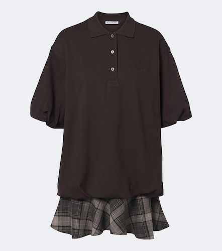 Checked layered cotton-blend polo dress - Acne Studios - Modalova