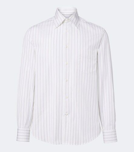 Pinstriped cotton poplin shirt - Brunello Cucinelli - Modalova