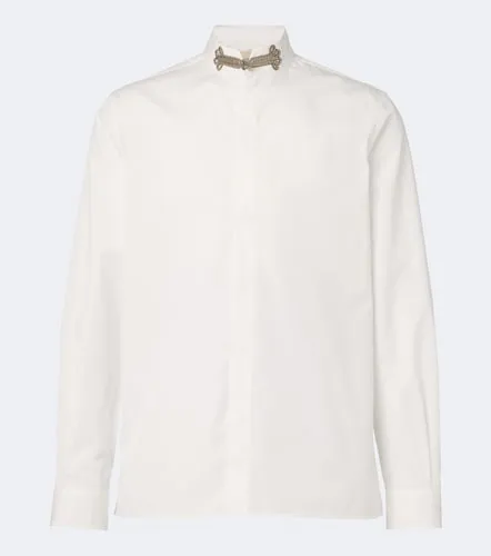 Camisa de popelín de algodón adornada - Valentino Garavani - Modalova