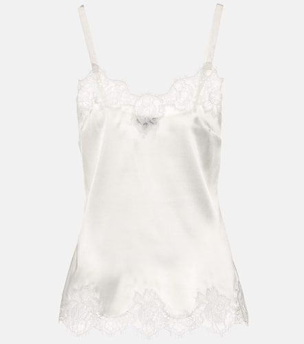 Lace-trimmed satin camisole - Dolce&Gabbana - Modalova