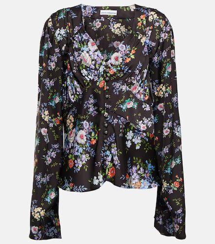 Rabanne Blusa de satén floral - Rabanne - Modalova