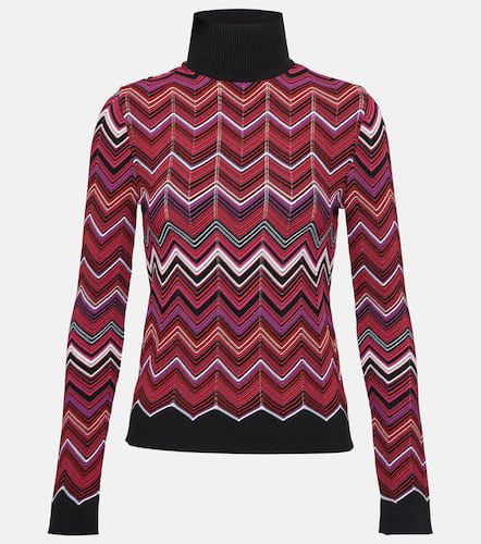 Zig-zag knit turtleneck sweater - Missoni - Modalova