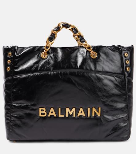 Padded leather tote bag - Balmain - Modalova