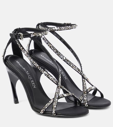 Verzierte Sandalen Twisted Armadillo aus Satin - Alexander McQueen - Modalova