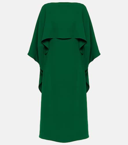 Caped silk crÃªpe midi dress - Valentino - Modalova