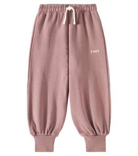 Solid logo cotton sweatpants - Tinycottons - Modalova