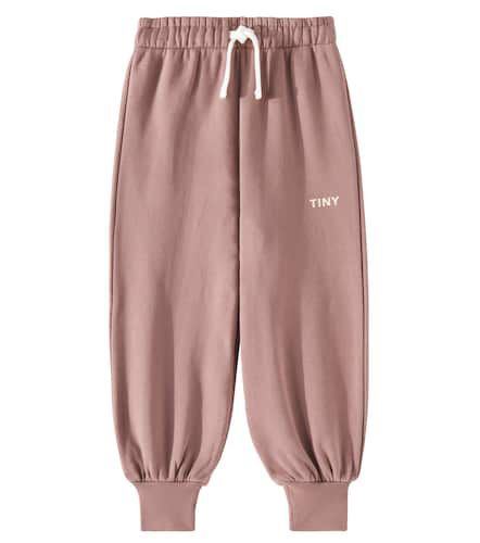 Solid logo cotton sweatpants - Tinycottons - Modalova