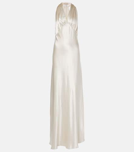 Saint Laurent Halterneck satin gown - Saint Laurent - Modalova