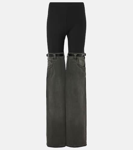 Denim-paneled straight pants - Coperni - Modalova