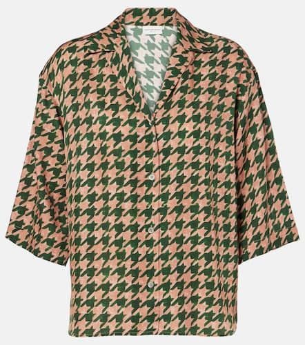 Houndstooth satin shirt - Dries Van Noten - Modalova