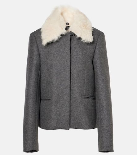 Giacca in misto lana con shearling - Toteme - Modalova