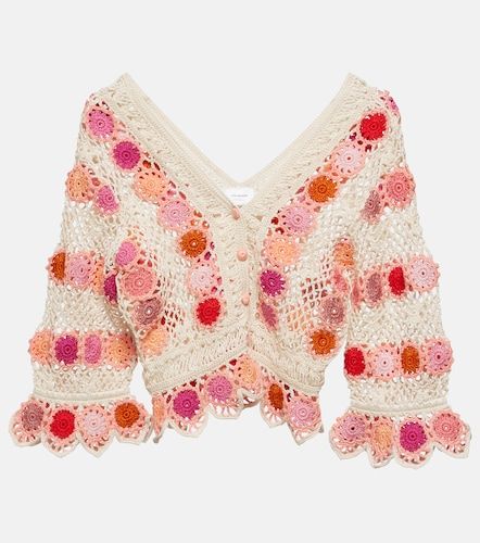 Top Bouquet in cotone crochet floreale - Anna Kosturova - Modalova