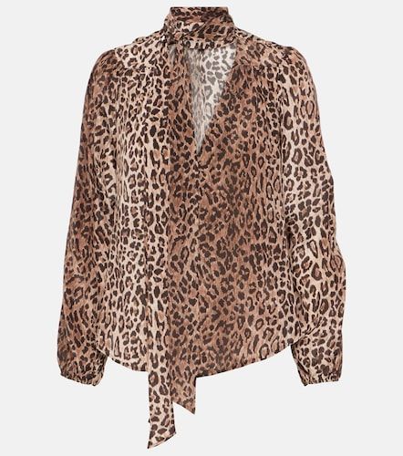 Blusa Moss de seda con estampado de leopardo - Rixo - Modalova