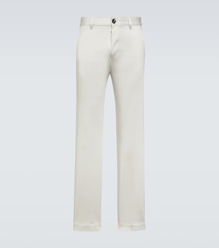Chinos rectos de satén de algodón - Ami Paris - Modalova