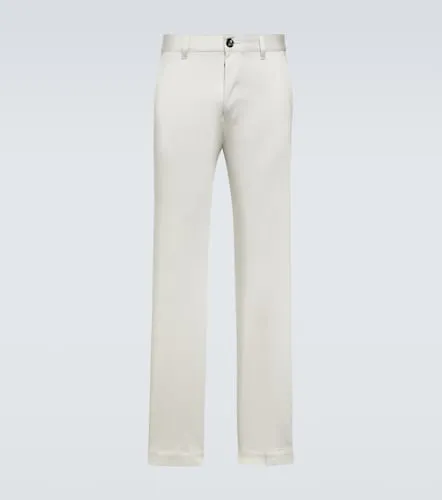 Chinos regular in satin di cotone - Ami Paris - Modalova