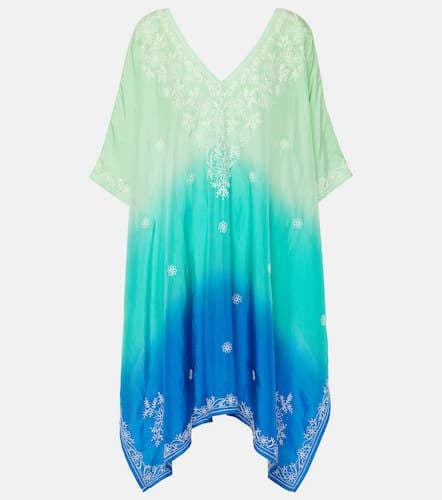 Embroidered ombrÃ© silk kaftan - Juliet Dunn - Modalova