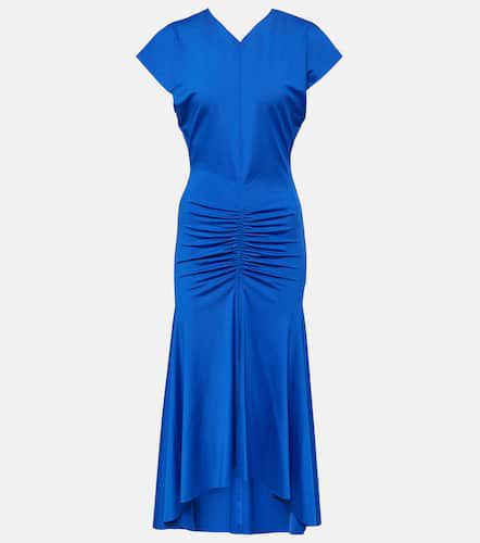 Ruched jersey midi dress - Victoria Beckham - Modalova