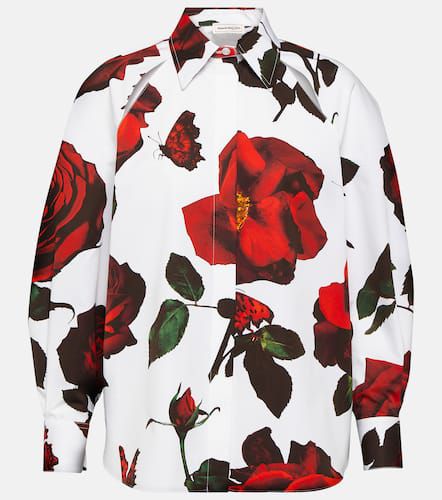 Camicia con stampa floreale - Alexander McQueen - Modalova