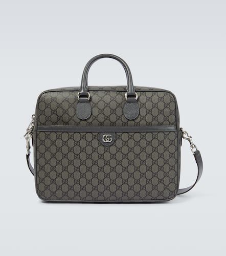 GG Supreme leather-trimmed briefcase - Gucci - Modalova