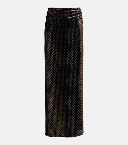 Falda larga de satén estampada - Dries Van Noten - Modalova