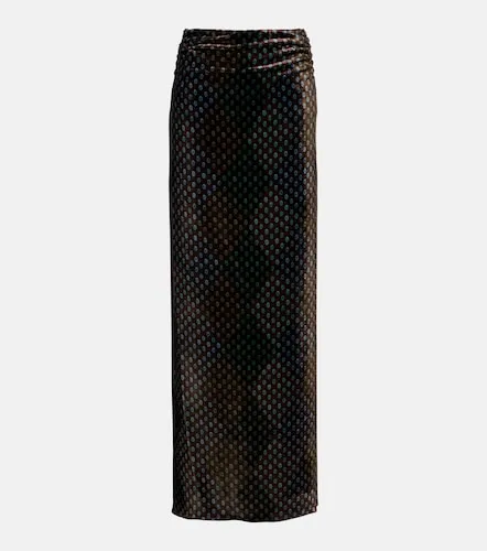 Gonna lunga in raso con stampa - Dries Van Noten - Modalova