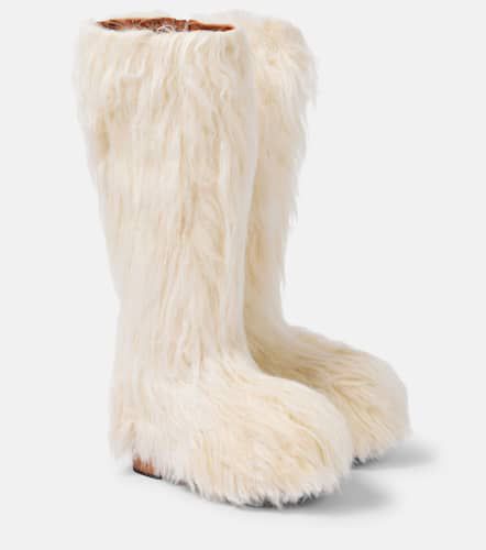 Faux fur knee-high boots - Acne Studios - Modalova