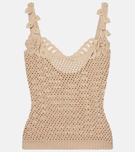 Top de croché de mezcla de algodón - Elie Saab - Modalova
